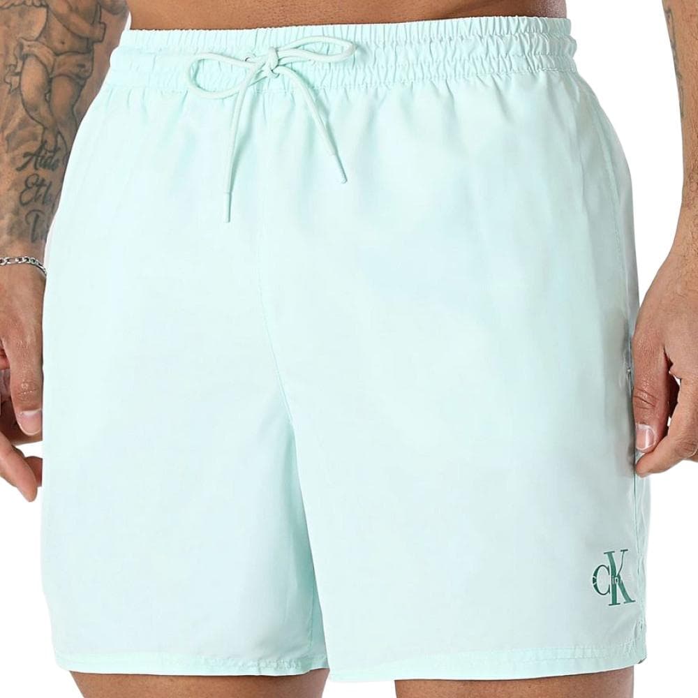 Short de bain Vert Homme Calvin Klein Jeans Drawstrings 1