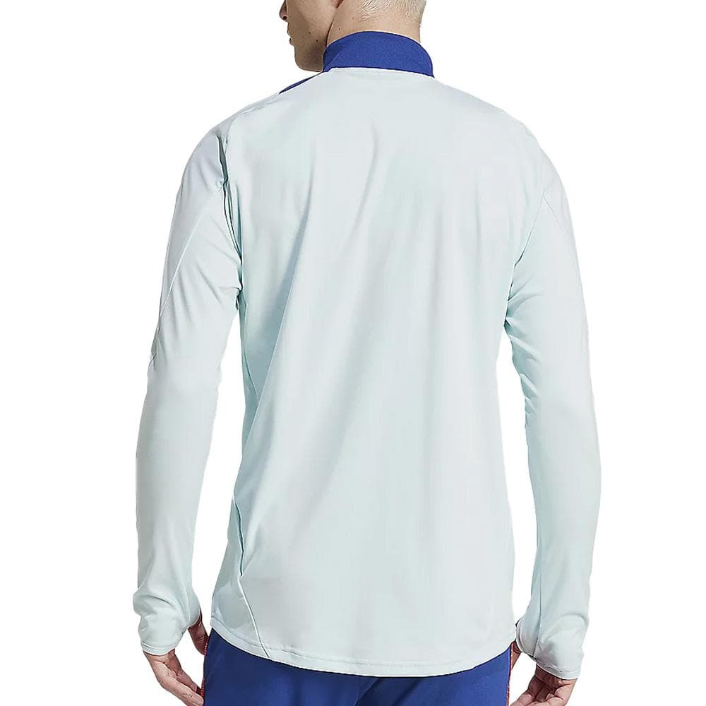 Espagne Sweat 1/2 zip Bleu Pâle Homme Adidas 2024 2