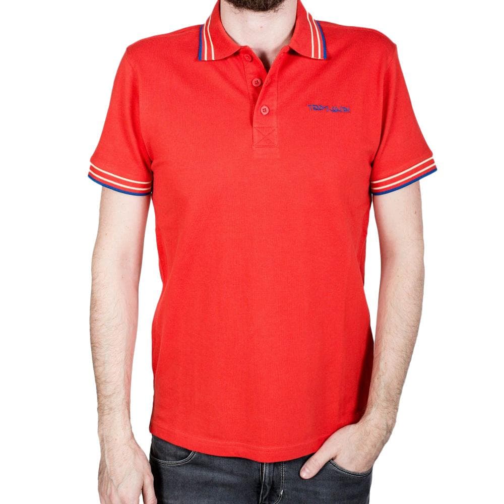 Polo Rouge Homme Teddy Smith Pasian 11306339D 1