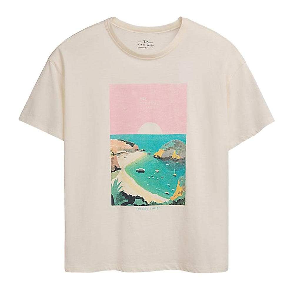 T-shirt Blanc Femme Teddy Smith Eternal 1