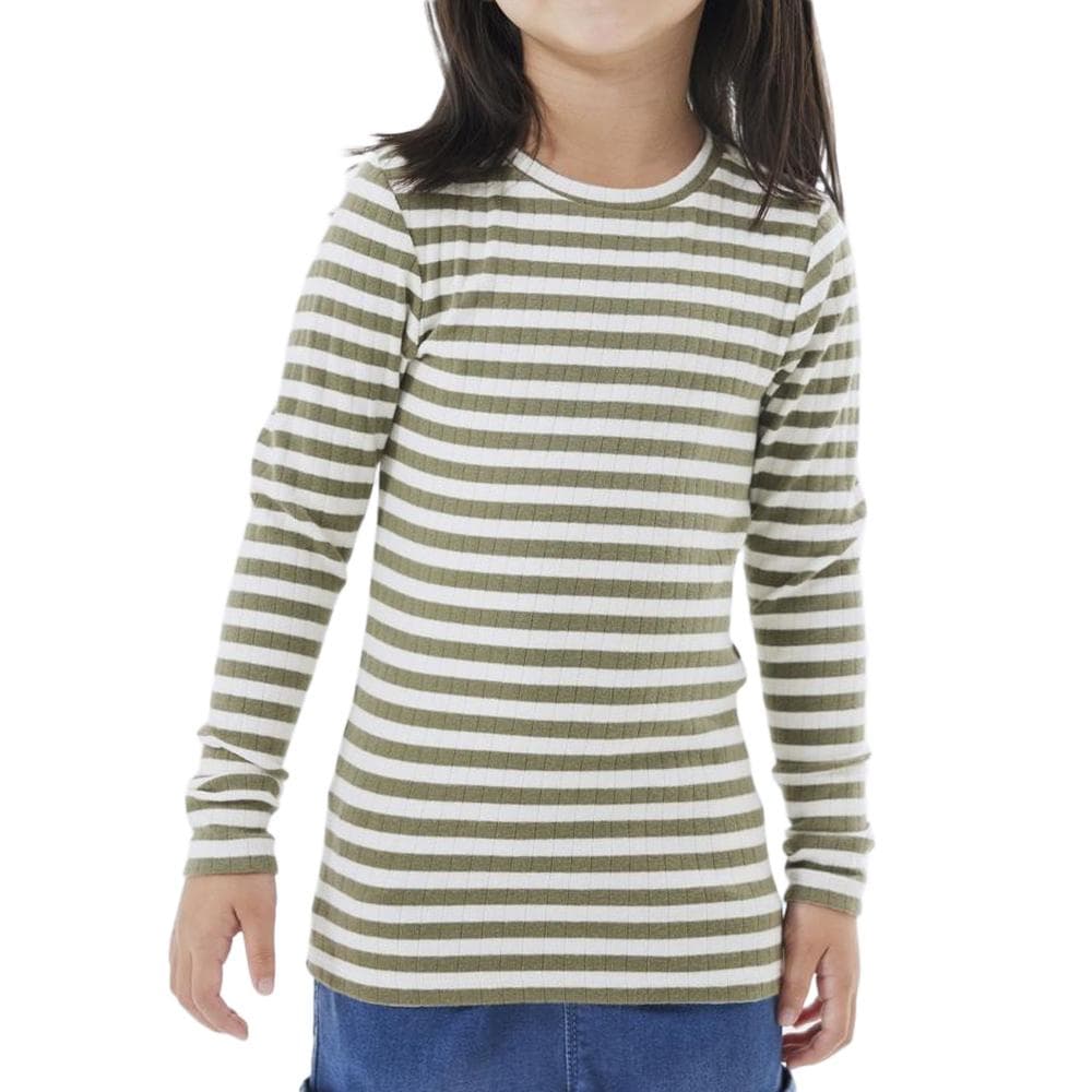T-Shirt Manches Longues Vert/Blanc Fille Name it Fsuraja 1