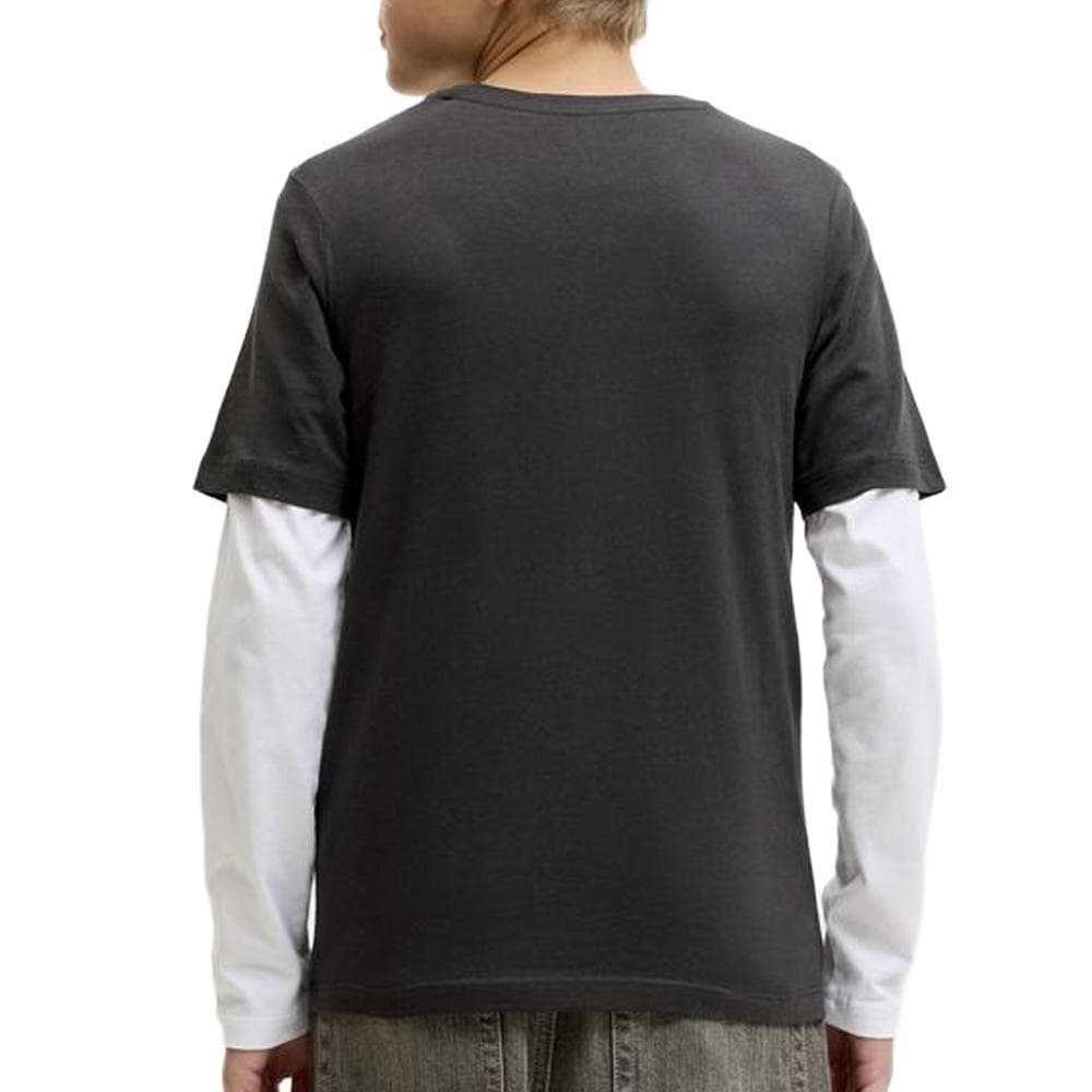 T-shirt Noir Garçon Jack & Jones Hyeres 2