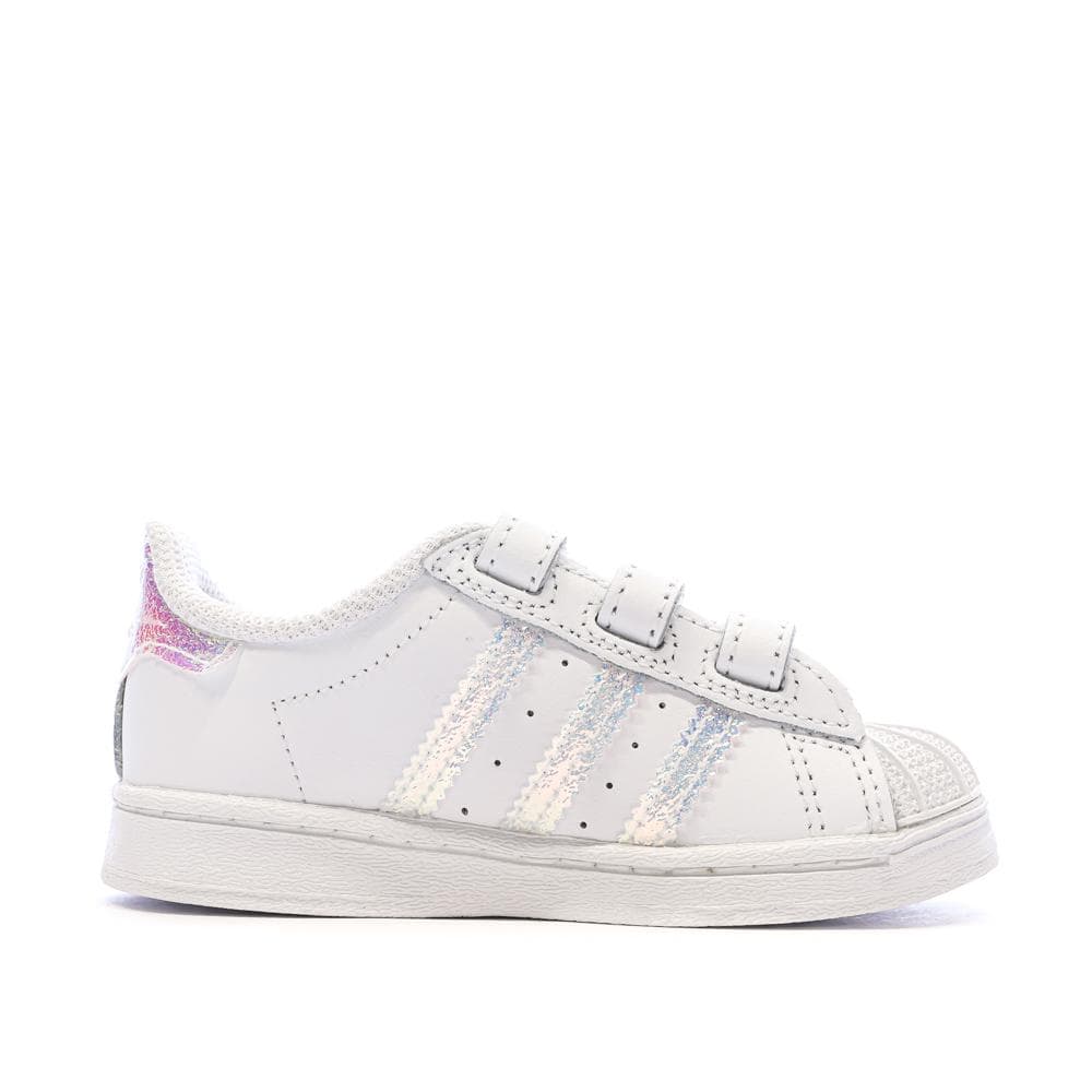 Basket Blanches Fille Adidas SUPERSTAR CF I 2