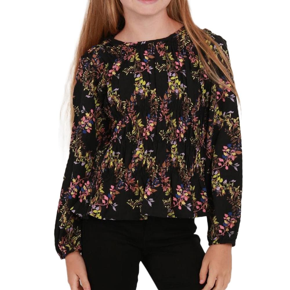 T-Shirt Manches Longues Noir à Motifs Fille Vero Moda Lova 1