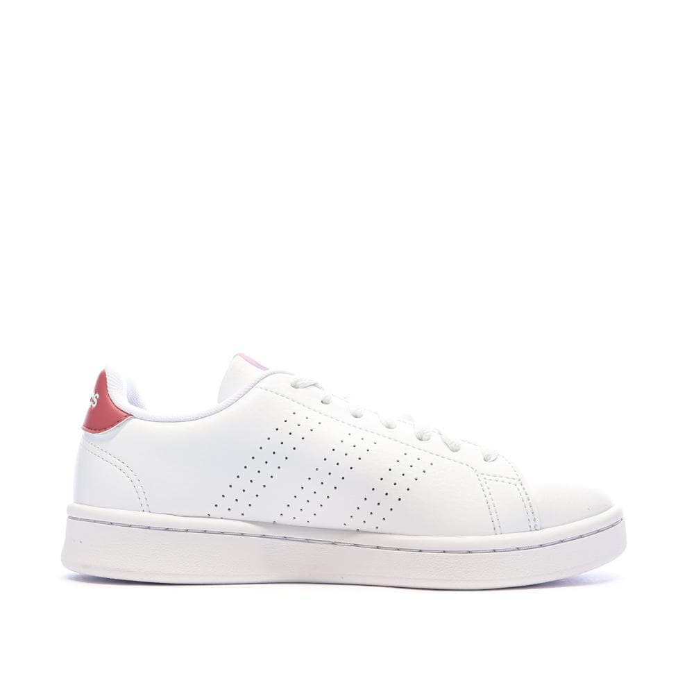 Baskets Blanches/Roses Fille Adidas Advantages 2