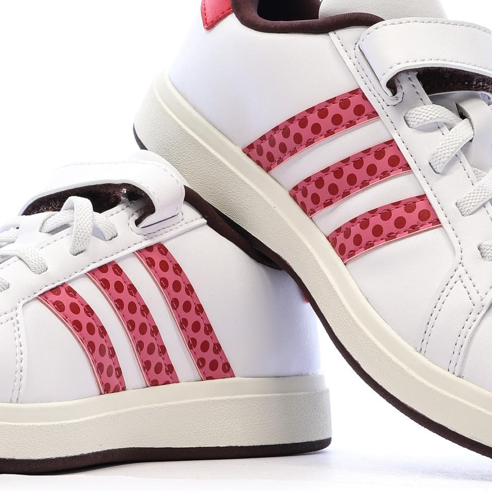 Baskets Blanches/Rouges Fille Adidas Grand Court Minnie 7