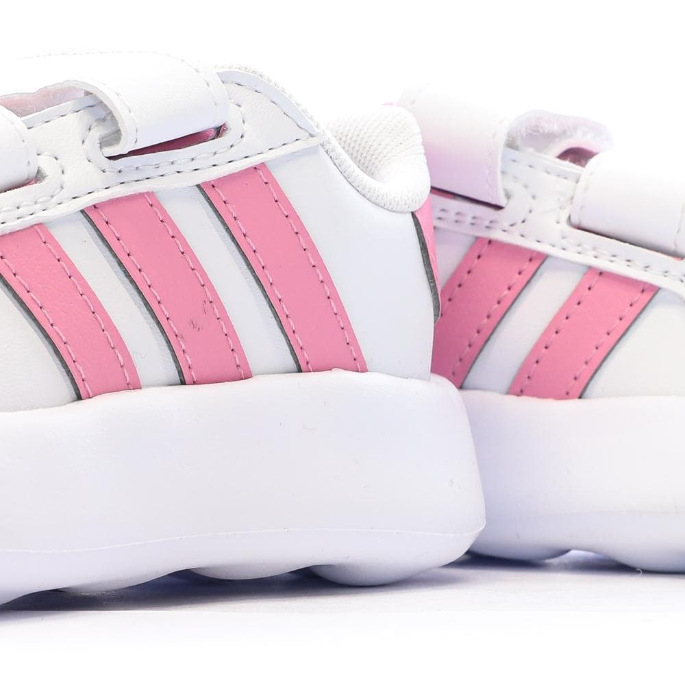 Baskets Blanches/Roses Bébé Fille Adidas Grand Court 2.0 7