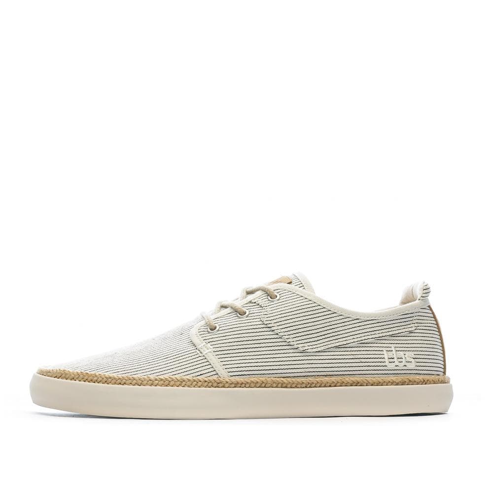 Baskets en Toile Beige/Marine Homme TBS RUKKWAI 1