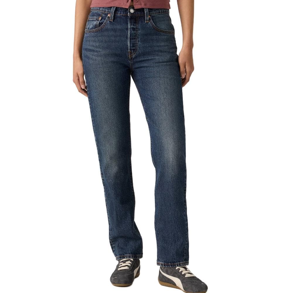 Jean 501 Bleu Foncé Femme Levi's Original 12501 1