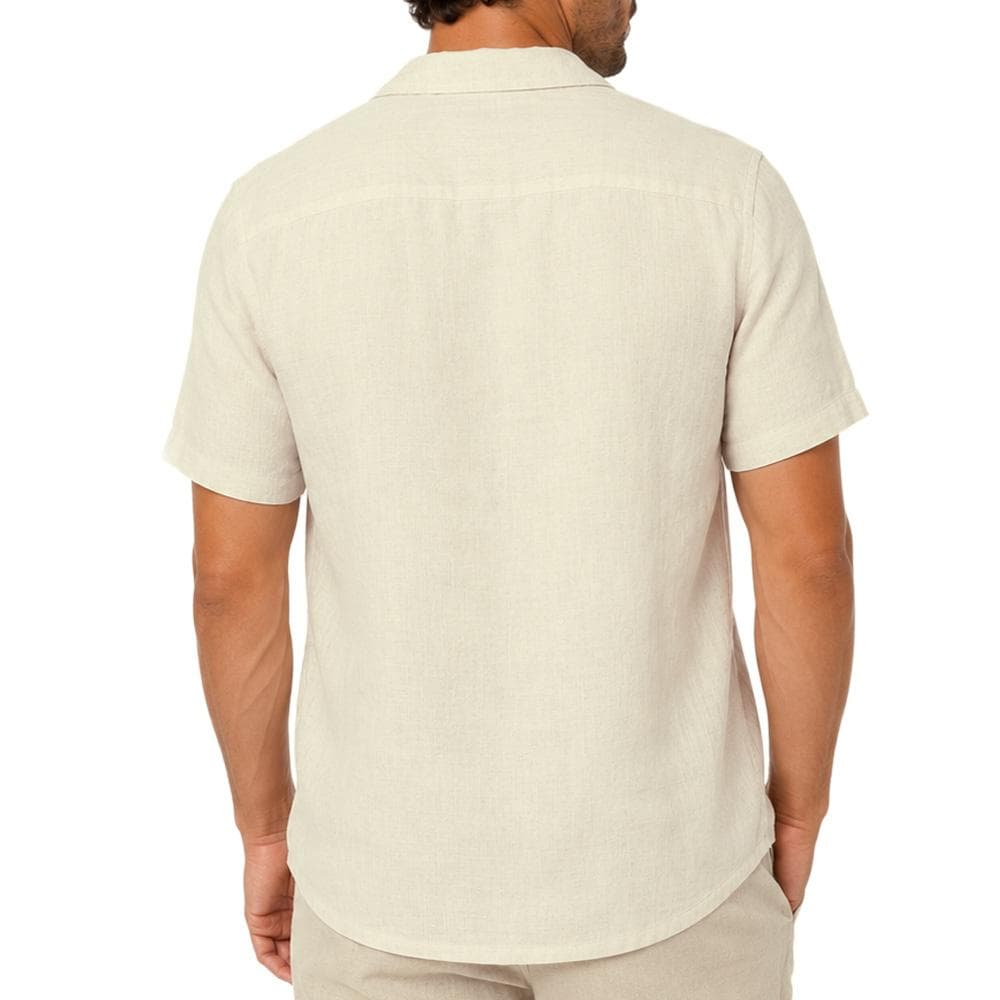 Chemise Beige Homme Paname Brothers Lin Ficelle 2