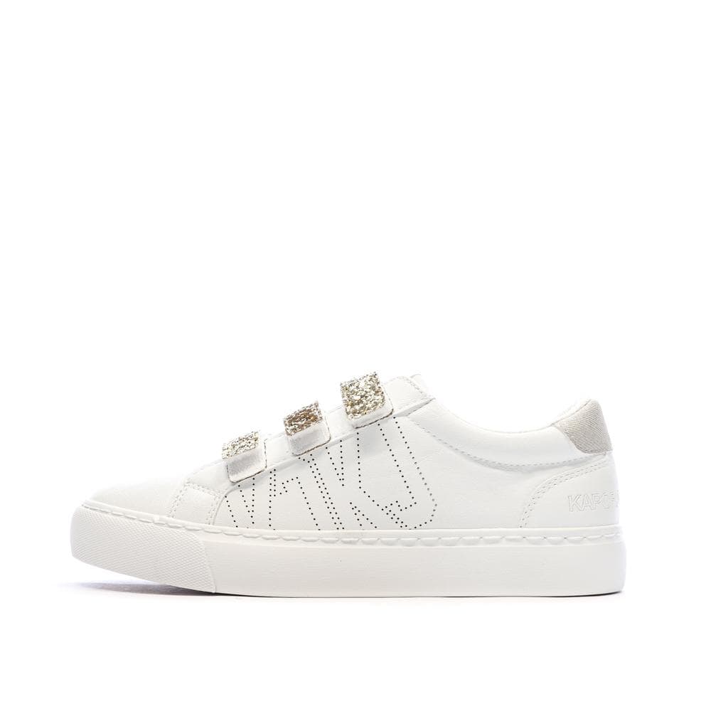 Baskets Blanche/Doré Femme Kaporal Tippyk 1