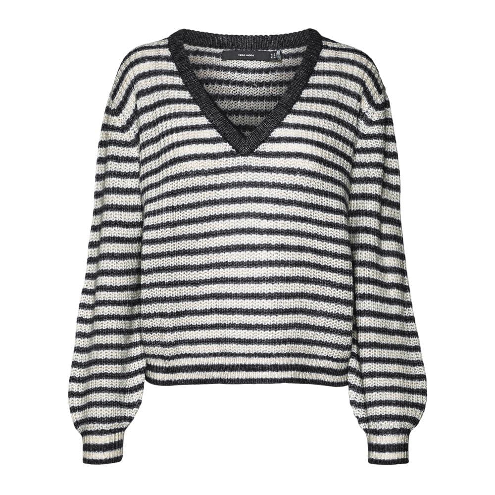 Pull Noir/Écru Femme Vero Moda Mearth 1