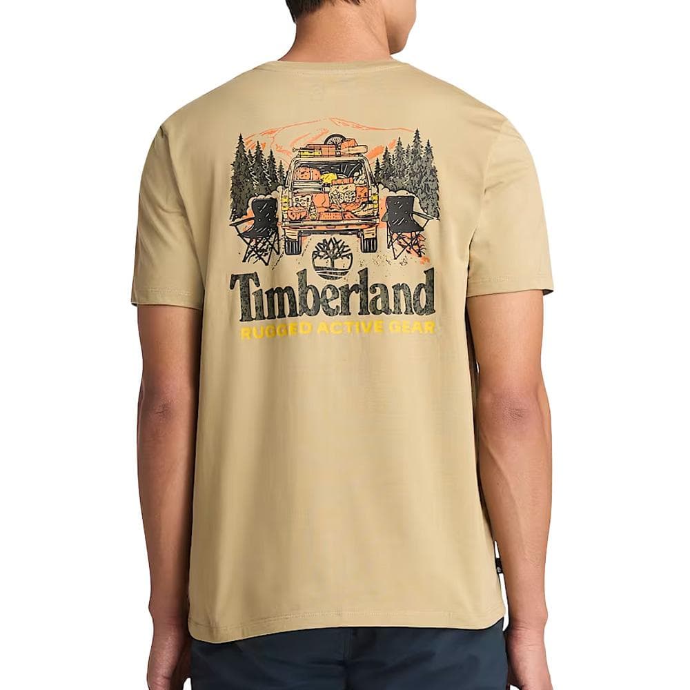 T-Shirt Beige Homme Timberland Washed Back On Trhe Road 2