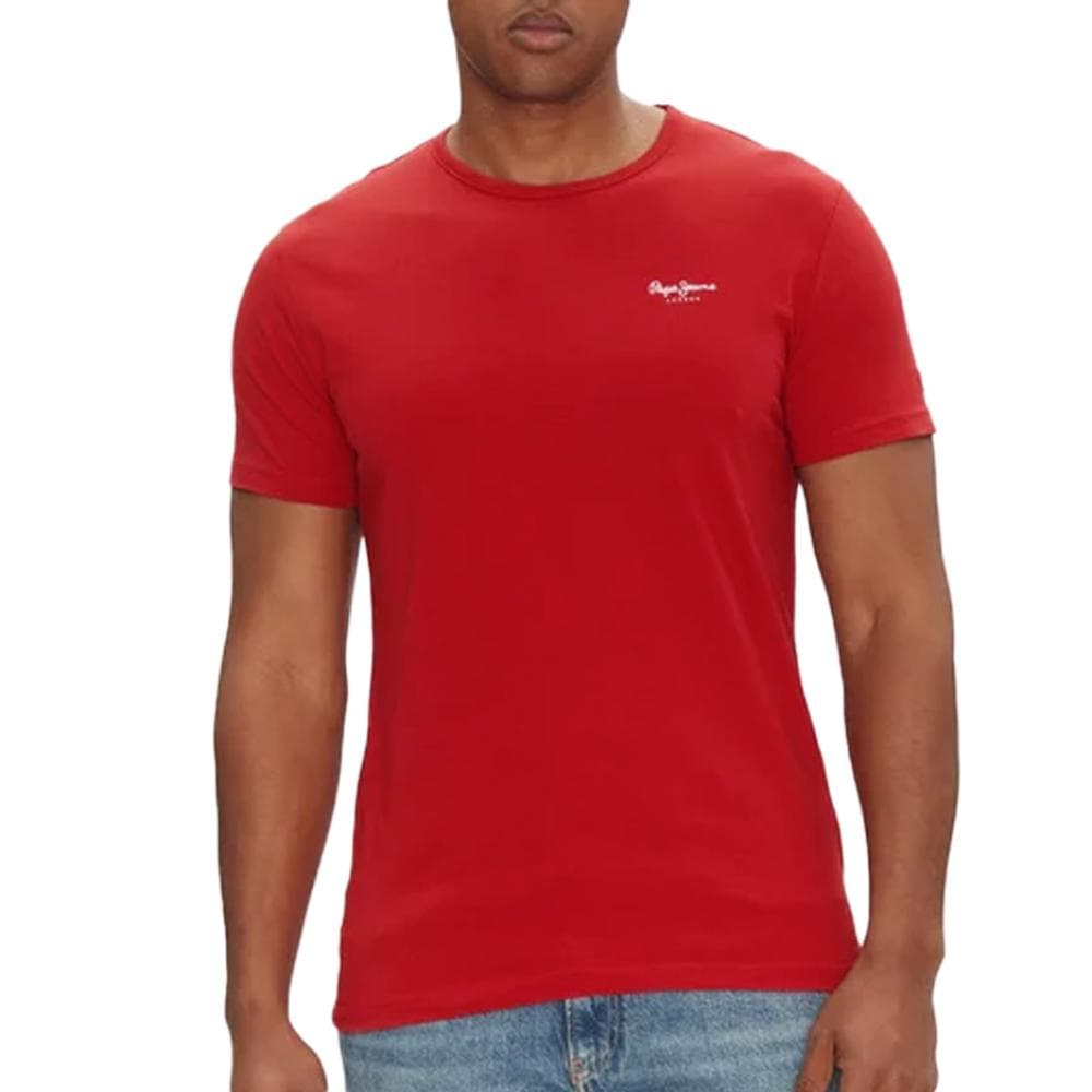 T-shirt Rouge Homme Pepe Jeans Original Basic 1