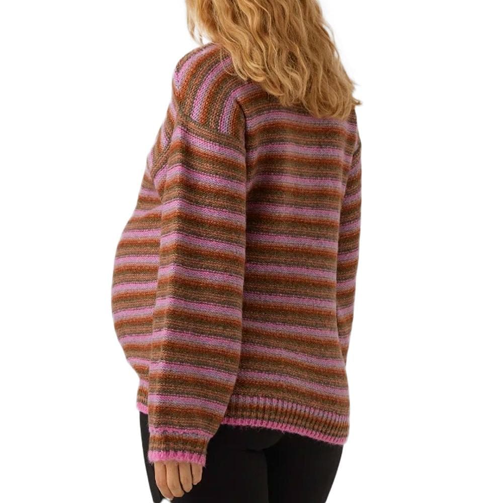 Pull de Grossesse Rose/Marron Femme Mamalicious Sandra 2