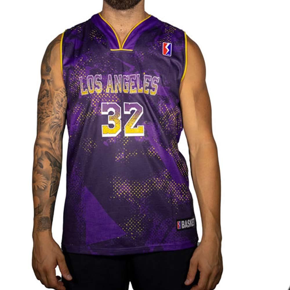 Los Angeles 32 Maillot de basketball Violet Homme Sport Zone 1