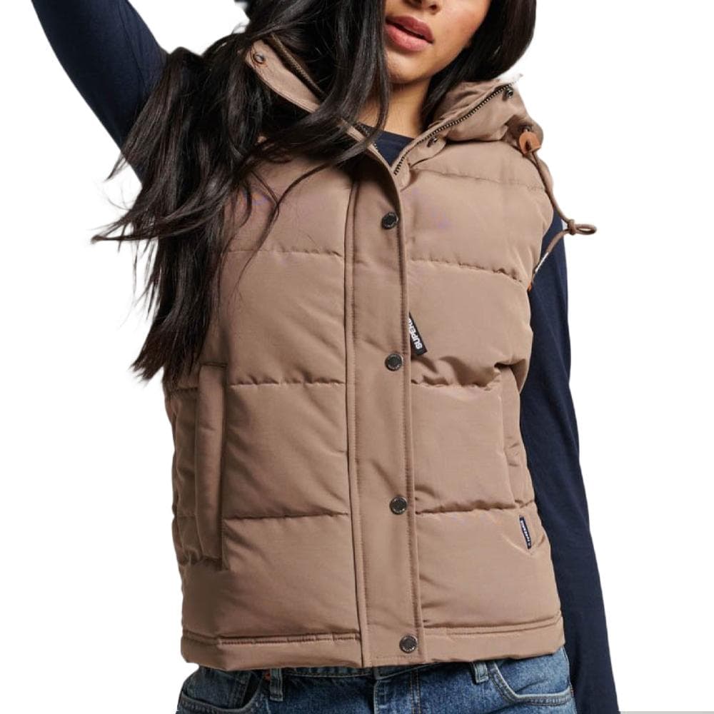 Doudoune sans manche Marron Femme Superdry Everest 1