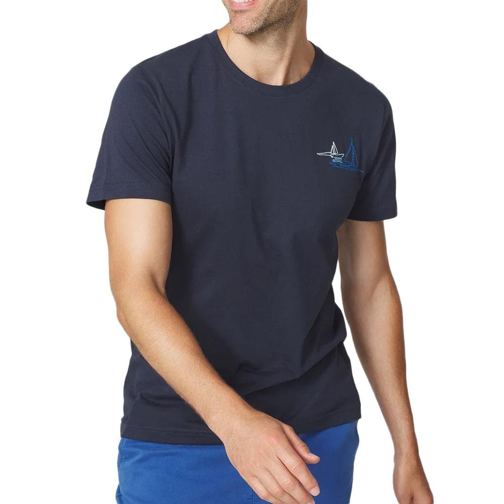 T-Shirt Marine Homme TBS Navy bateau 1
