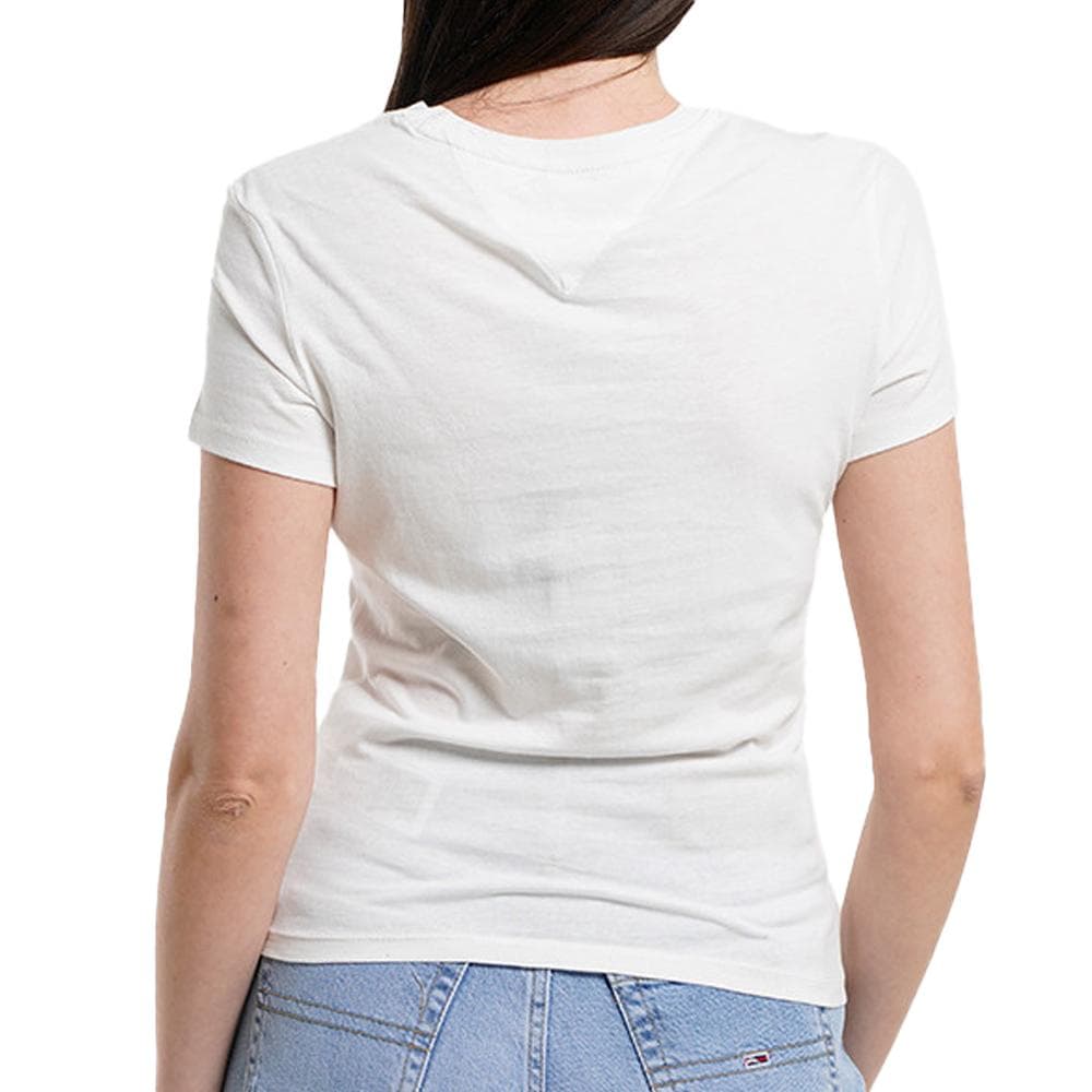 T-Shirt Blanc Femme Tommy Hilfiger Slim 2
