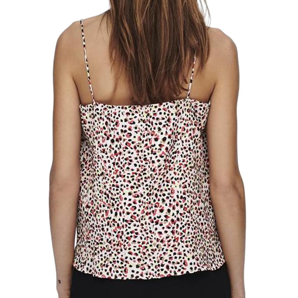 Débardeur Blanc/Rouge Femme Only Plisse Singlet 2