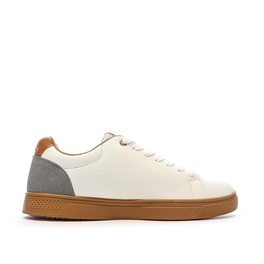 Baskets Blanches/Camel Homme Teddy Smith White Pu 2