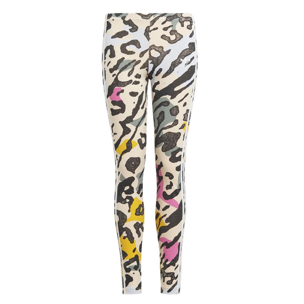Legging Blanc/Noir à Imprimés Fille Adidas IB8604 1