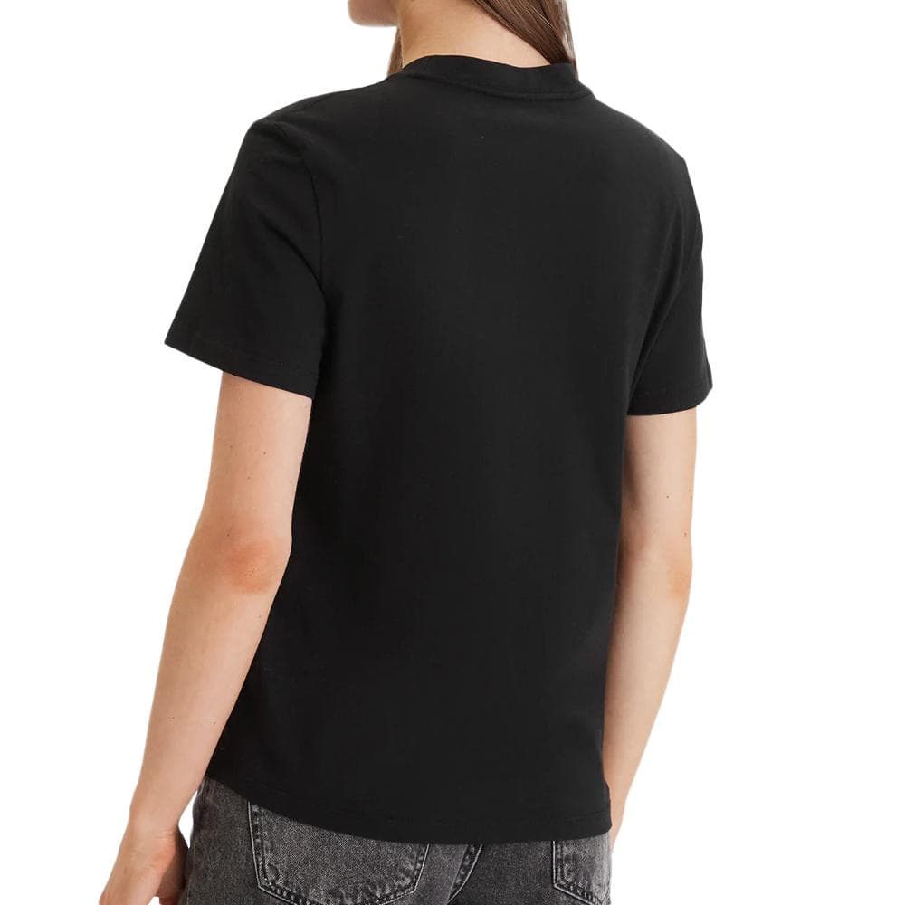 T-Shirt Noir Femme Calvin Klein Jeans Ss Clasic 2