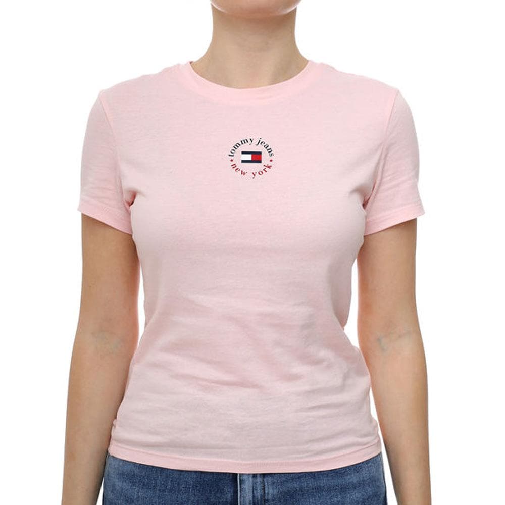 T-shirt Rose Femme Tommy Hilfiger Tjw Slim Essential L 1