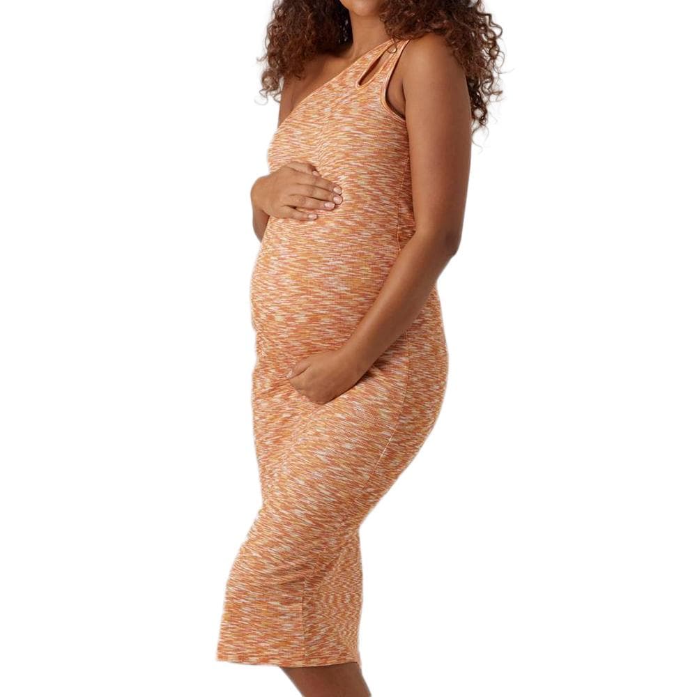 Robe Longues Orange Femme Vero Moda Maternity Zinnia Midi 1