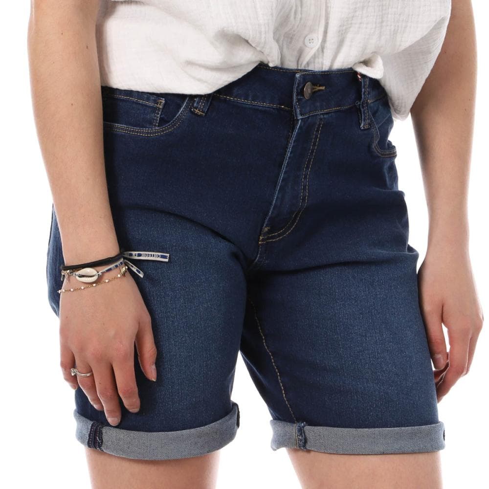 Bermudas en Jean Bleu Foncé Femme Lee Cooper Wopara 1