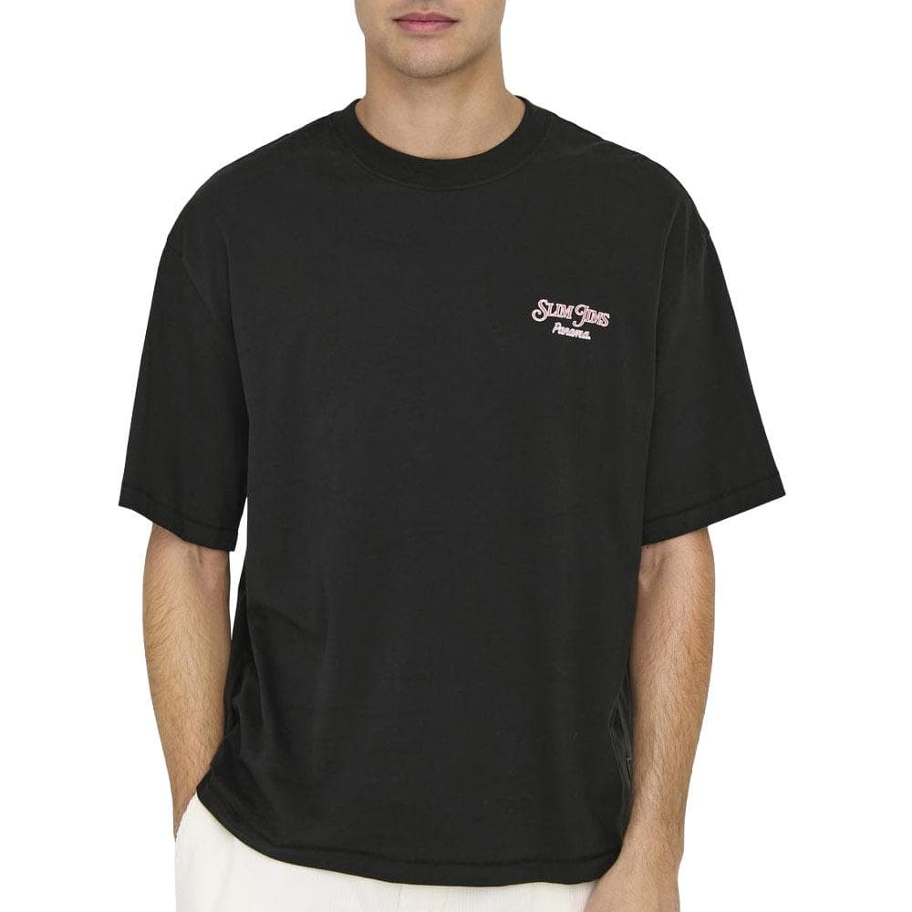 T-Shirt Noir Homme Only & Sons Malik 1