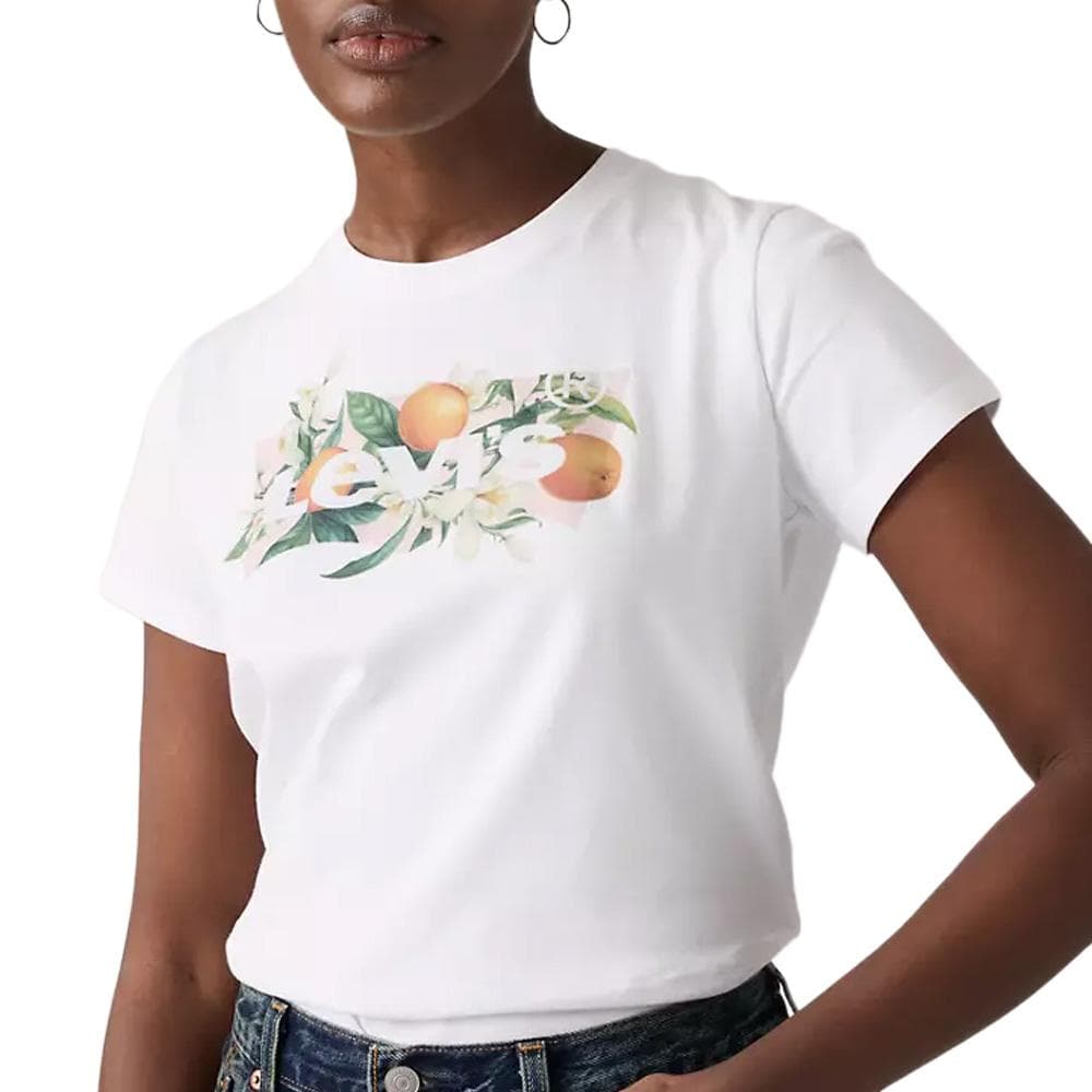 T-shirt Blanc Femme Levi's The Perfect Tee 17369 1