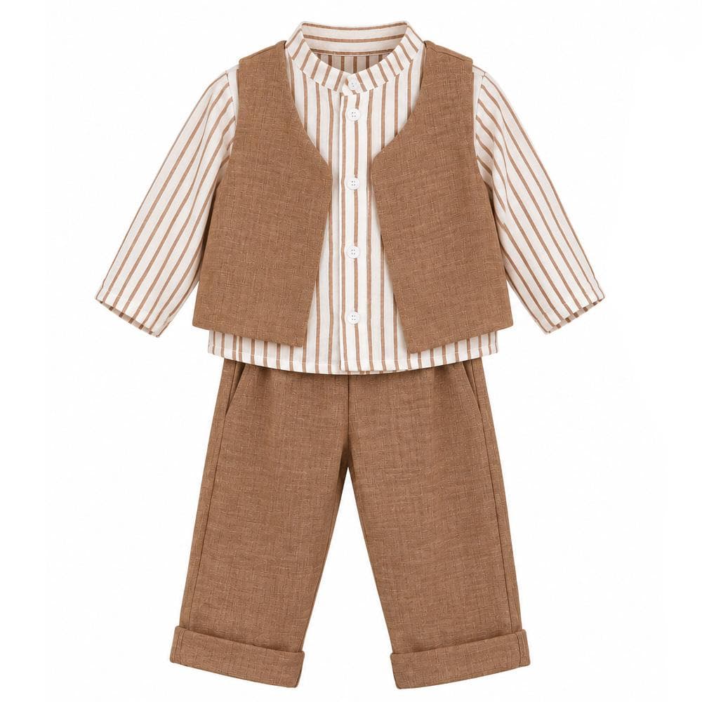 Ensemble Blanc/Camel Garçon P'tit Mome Lucas 1