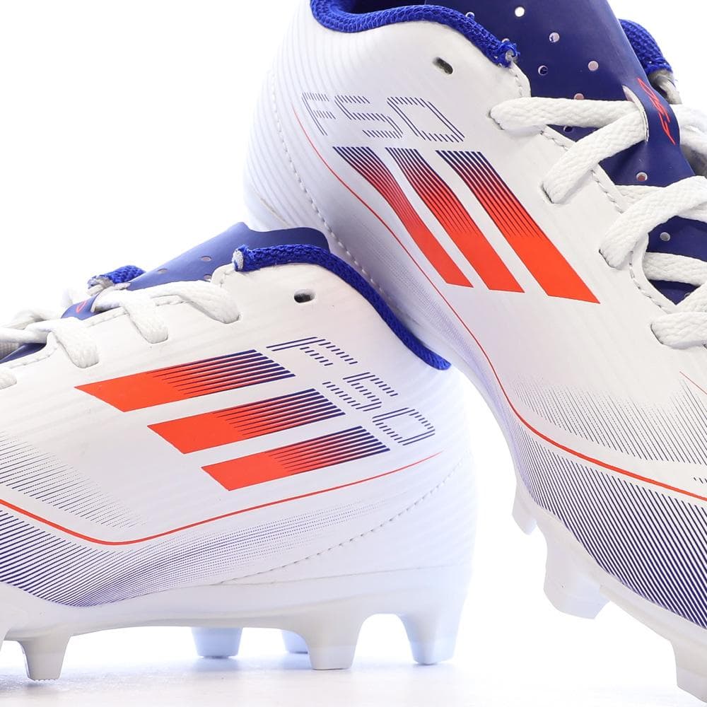 Chaussures de football Blanches/Bleu Garçon Adidas F50 Club Fxg 7