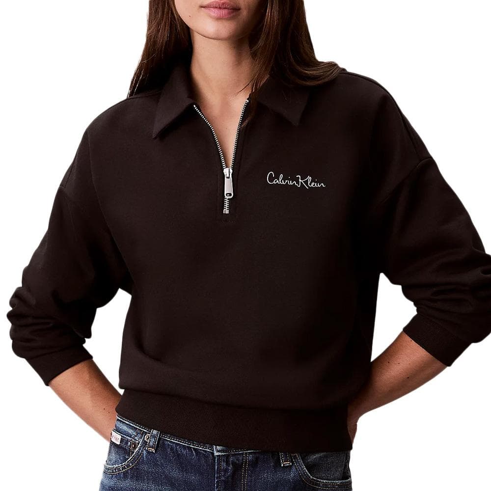 Sweat Noir Femme Calvin Klein Jeans French Terry 1