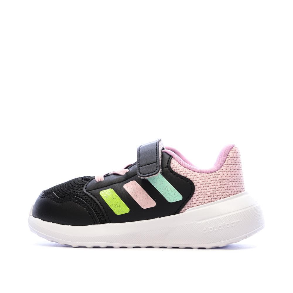 Baskets Noir/Rose Bébé Fille Adidas Tensaur Run 3.0 El 1
