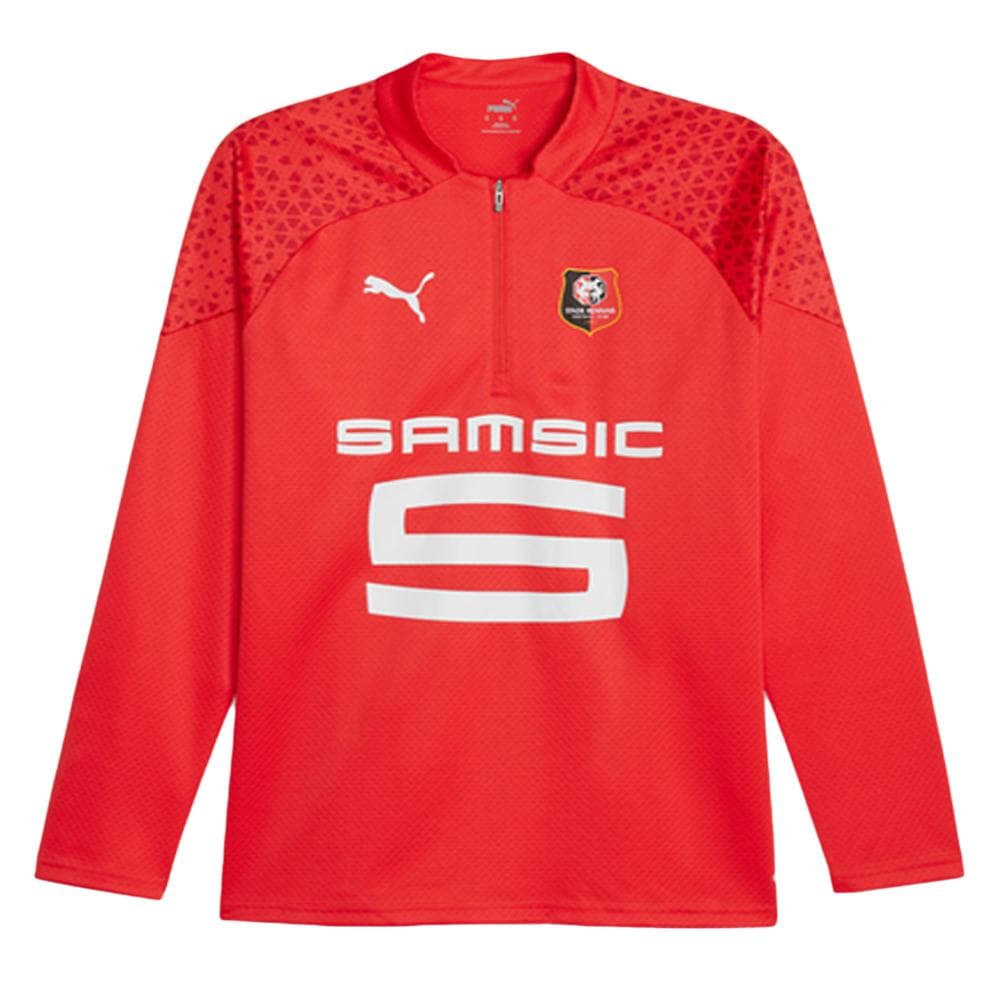 Stade Rennais Sweat 1/4 zip Rouge Enfant Puma 2023/2024 1