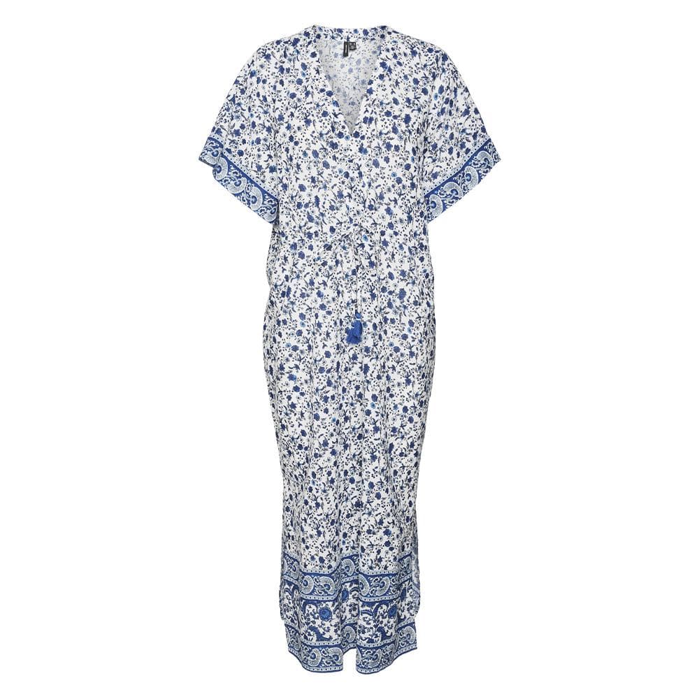 Robe Blanche/Bleu Femme Vero Moda Ilan 1