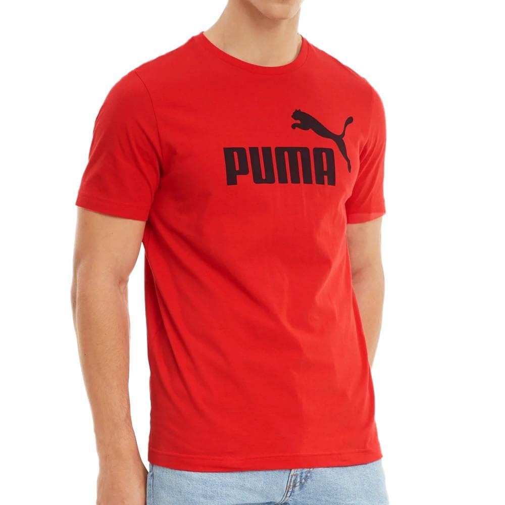 T-shirt Rouge Homme Puma Essential Logo 1