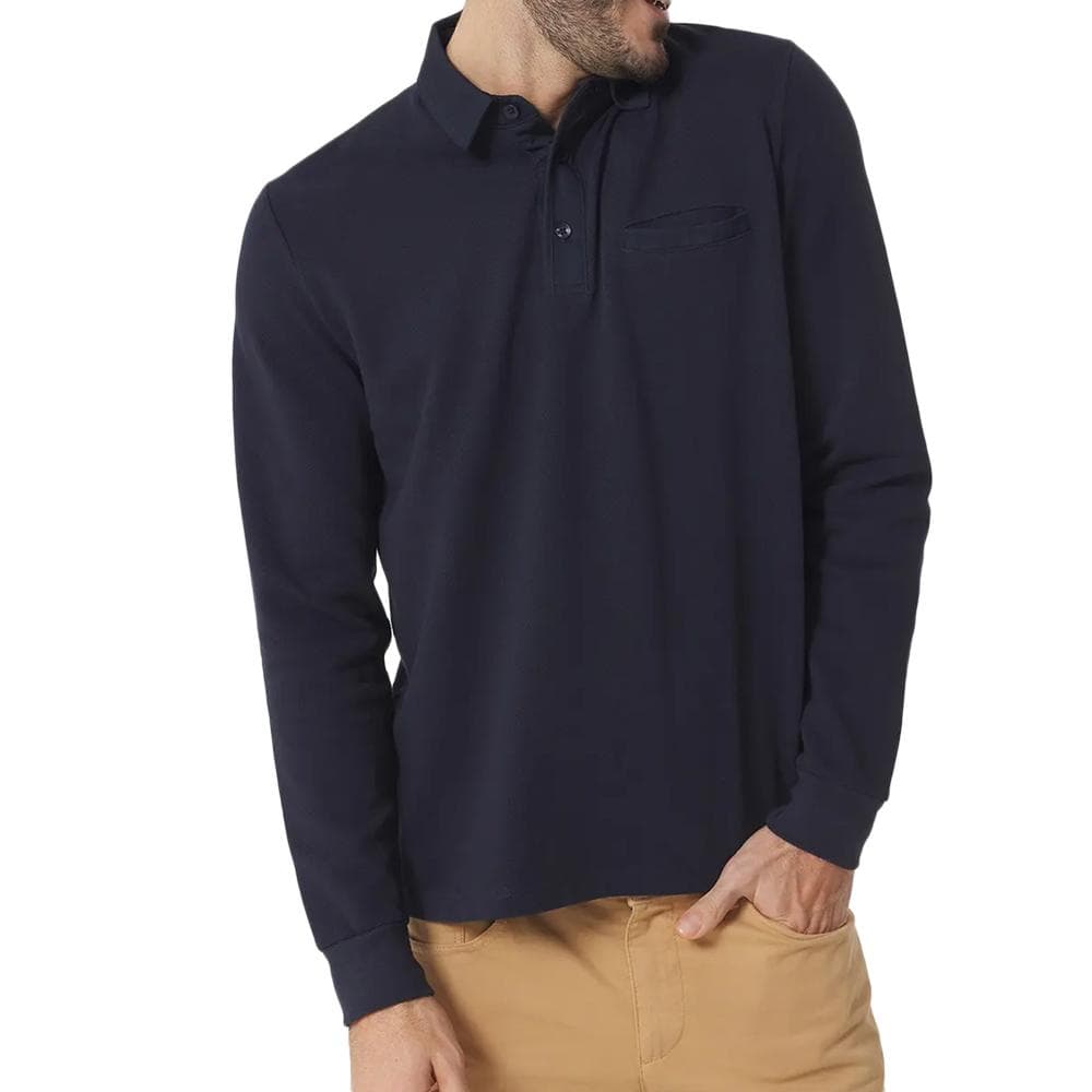 Polo Manches Longues Marine Homme TBS CAVEZPOL 1