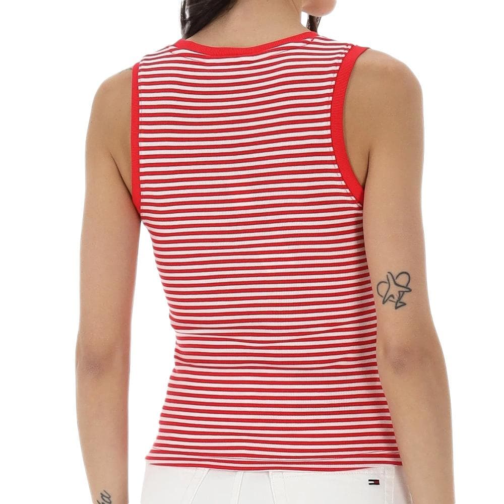 Débardeur Blanc/Rouge Femme Tommy Hilfiger Essential BDS 2