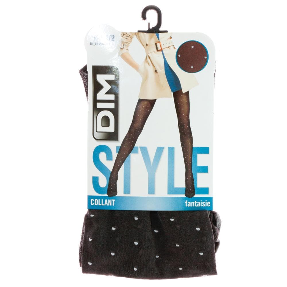 Collant Gris à Pois Femme Dim Style PLUMETIS 1