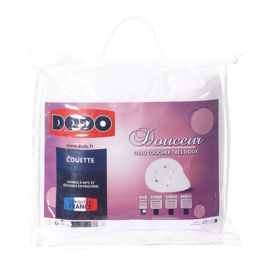 Couette Synthétique Toucher Doux Blanche Dodo 140x200 1