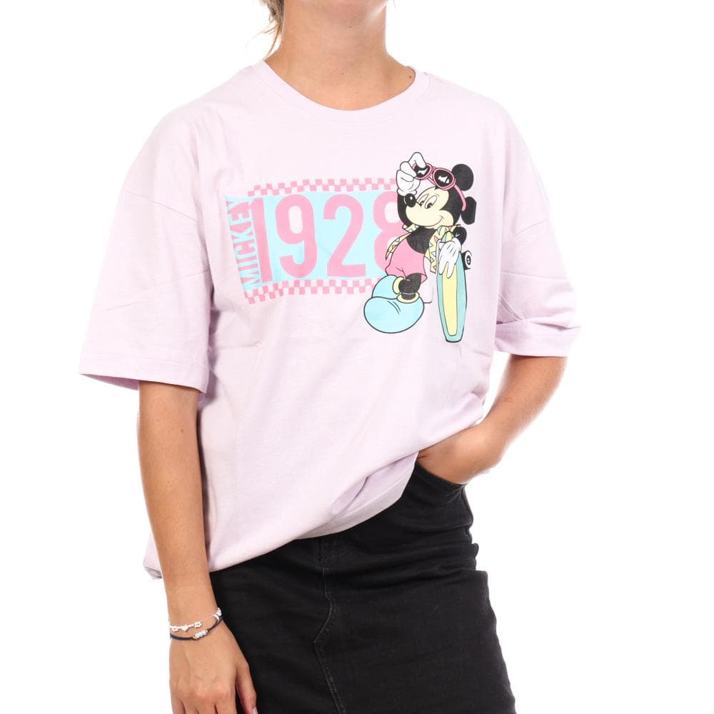 T-Shirt Violet Femme DisneyMickey Skate Oversized 1