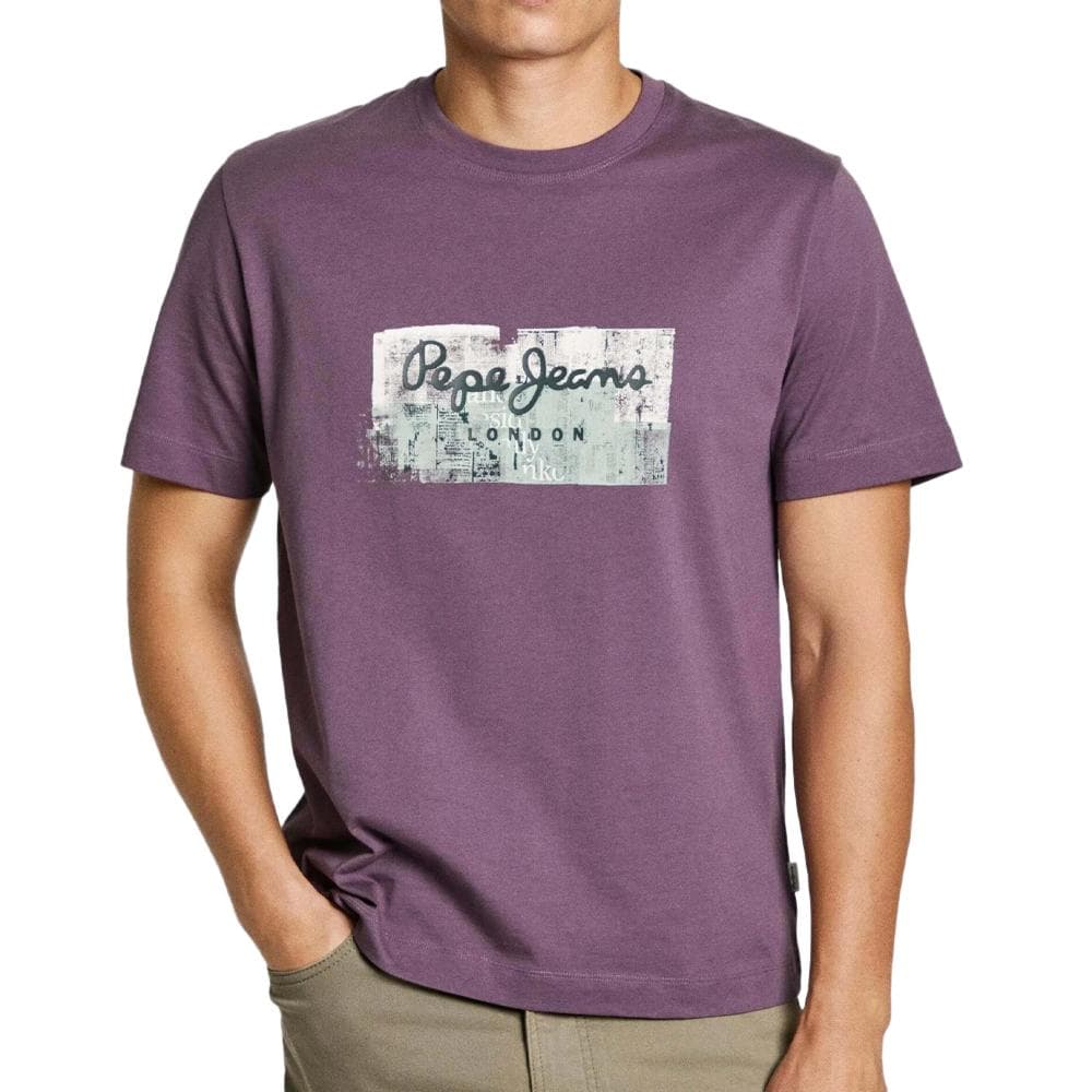 T-shirt Violet Homme Pepe jeans Connor 1