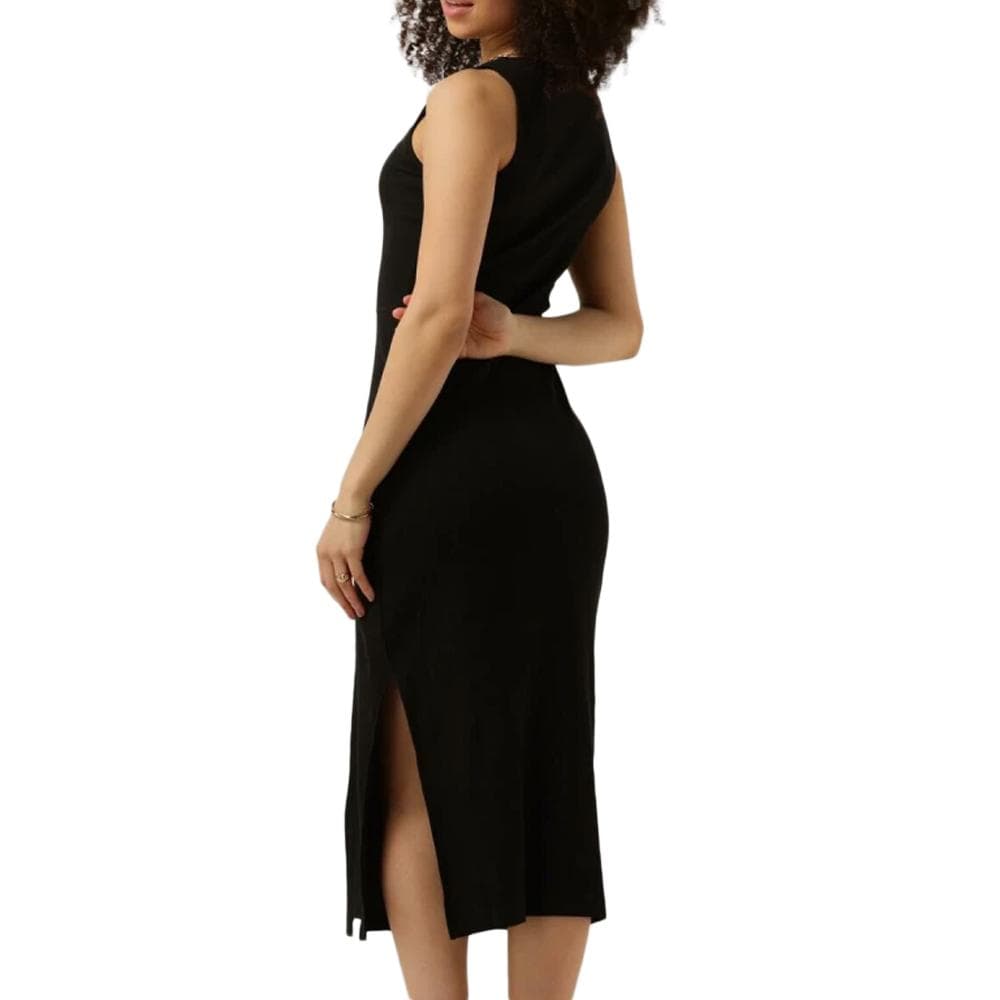 Robe Noire Femme Calvin Klein Jeans Seaming Long 2