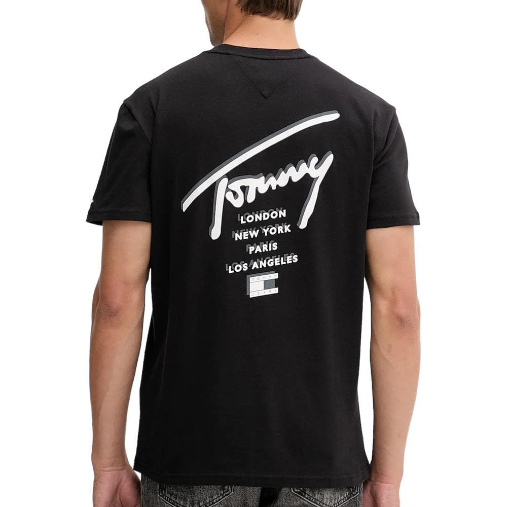 T-shirt Noir Homme Tommy Hilfiger Tjm Reg Sign City 2