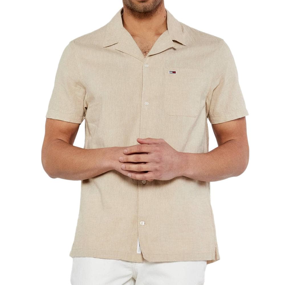 Chemisette Ecru Homme Tommy Hilfiger Linen Blend Camp-aruba 1