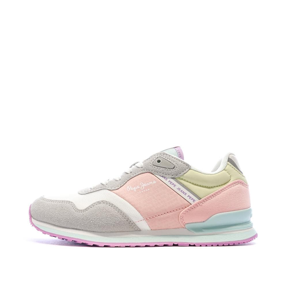 Baskets Gris/Rose/Jaune Femme Pepe jeans London 1