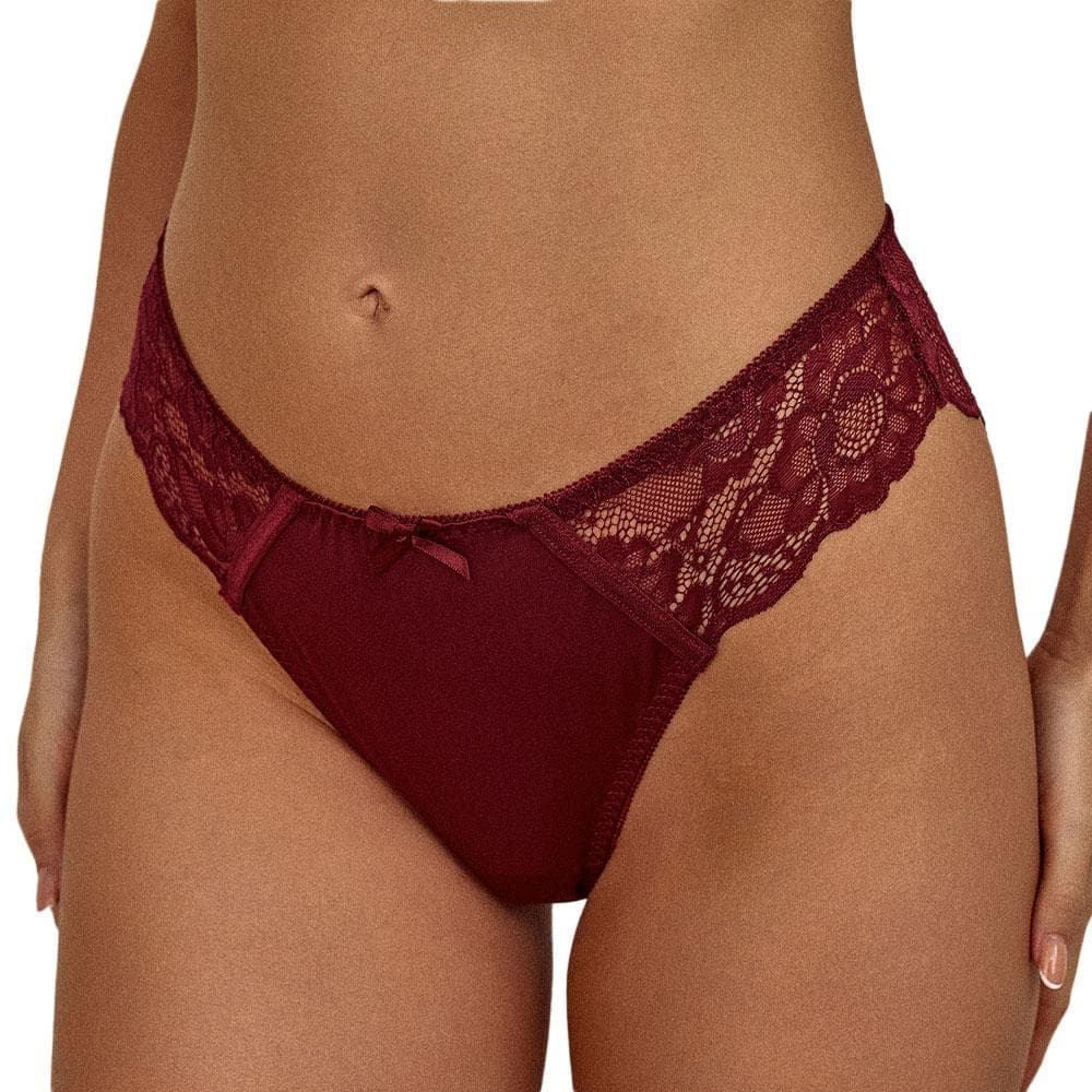 Tanga Bordeaux Femme Les Petites Bombes Julia 1